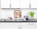 Kiss the Cook Quotes Wall Decal Family Quotes Vinyl Art Stickers